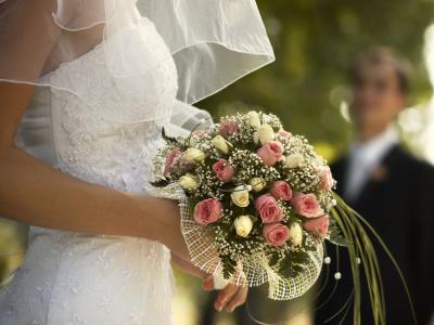 花束，装饰，新娘，婚礼，鲜花