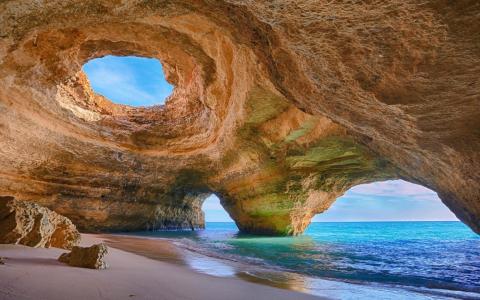 海岸，葡萄牙，海滩，不寻常的，岩石