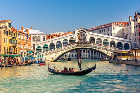 里亚托桥，威尼斯，意大利，大运河，里亚托桥，威尼斯，意大利，京杭运河，大运河，贡多拉，建筑物，桥梁，运河