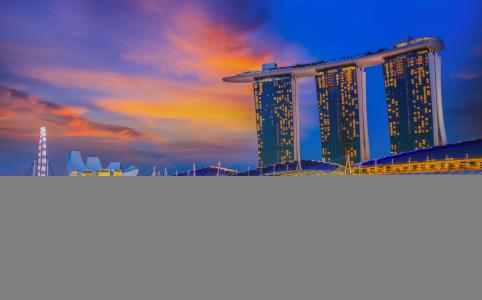 新加坡，城市，灯光