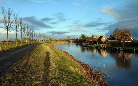荷兰，oudendijk，运河