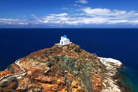 希腊，教堂，海，锡弗诺斯岛