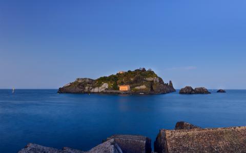 Aci Trezza，西西里岛，意大利，西西里岛，意大利，海，岛，景观