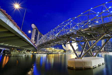桥梁，滨海湾金沙，新加坡