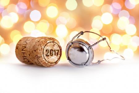 新的一年，软木，从，香槟，假期