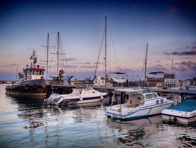 塞浦路斯，海，码头，船舶，船只