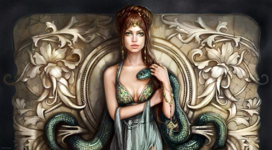 莉莉安娜莫加，女孩，蛇