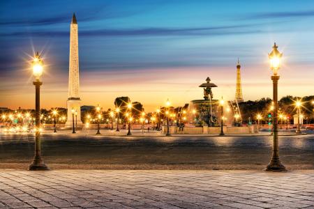 卢克索方尖碑，巴黎，艾菲尔铁塔，协和广场