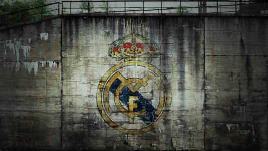 真正的马德里，布兰科斯，标志，足球