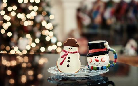 雪人，玩具，新年假期，圣诞节