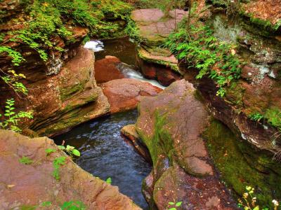 里基茨格伦州立公园，岩石，河流，自然