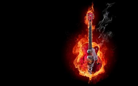 吉他，火
