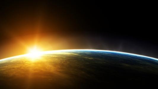 光线，太阳，地球