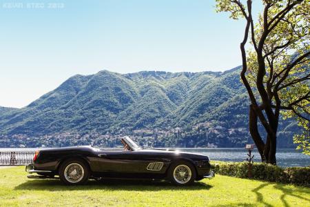 法拉利250 GT SWB，加利福尼亚州，1961，经典，复古，树，草坪，山，科莫，伦巴第大区，意大利，科莫湖，科莫，意大利，科莫湖