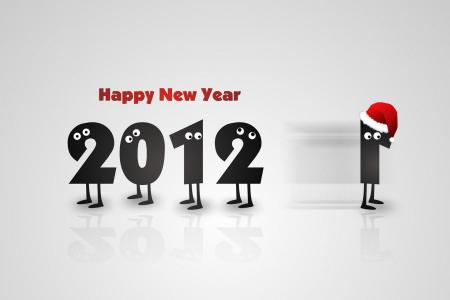2012年，帽子，新年快乐，新年，假期