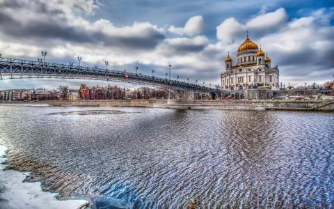 基督救世主大教堂，莫斯科，俄罗斯，河流，人类发展报告