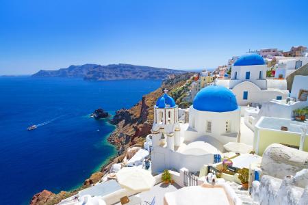希腊，度假村，海，娱乐，景观，性质