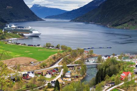 挪威，挪威，盖朗厄尔峡湾，盖朗厄尔峡湾，山脉，船只，风景