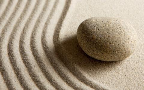 石头，沙子，线条
