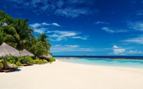 马尔代夫，沙滩，大海，沙滩