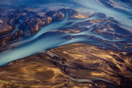 冰岛，河，抽象的风景