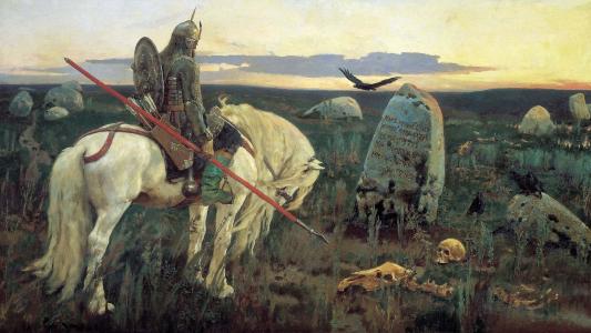 瓦斯涅佐夫，骑士，石头