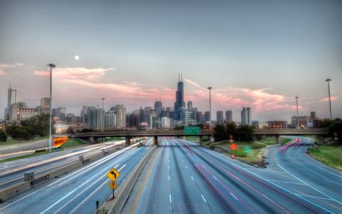 芝加哥，伊利诺伊州，公路，城市，桥梁