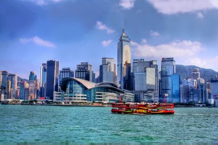 香港，港湾，城市