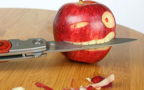 苹果，刀