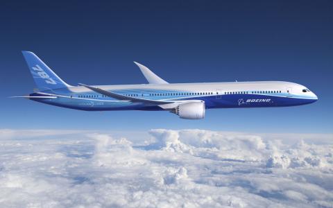 飞机，波音787，波音，梦幻客机，云，天空