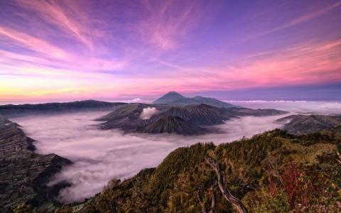 印度尼西亚，性质，国家公园bromo tengger semeru，горы