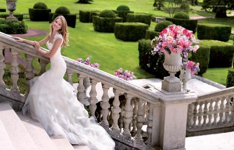Lindsay Ellingson，模特，新娘，微笑，度假，婚礼，礼服