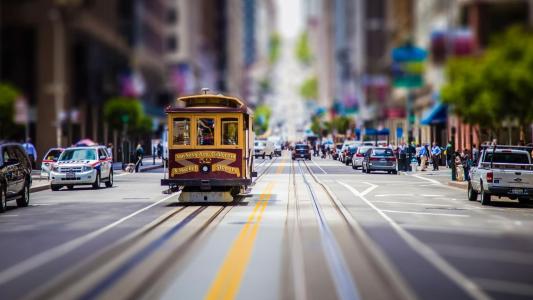 旧金山，复古，电车，壁纸