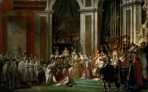 大卫，雅克路易，皇帝拿破仑一世和约瑟芬皇后在巴黎圣母院的加冕典礼