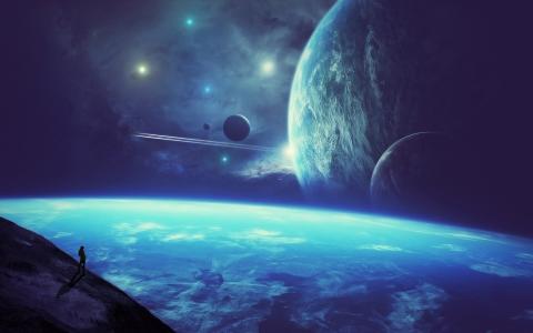 行星，恒星，人，空间，科幻小说