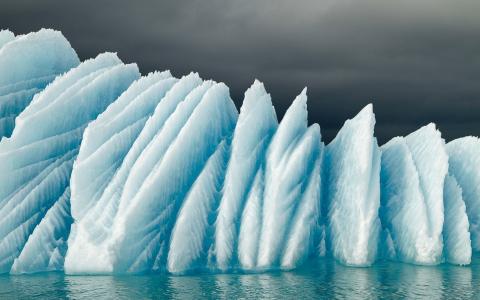 冰川，冰，海