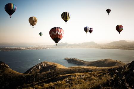 航空，球，空气，气球，飞行，天空，摄影师，Andres Nieto Porras，照片