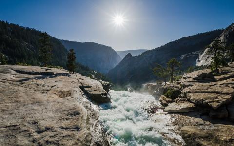 内华达瀑布，优胜美地国家公园，加利福尼亚州，内华达瀑布，优胜美地国家公园，加州，优胜美地瀑布