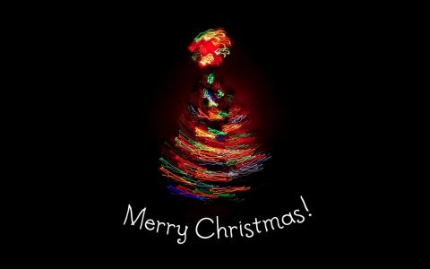 圣诞节，圣诞快乐，新年，假期，新年，假期，灯，圣诞树