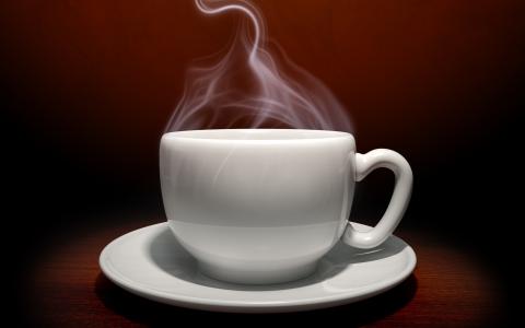 杯子，茶碟，蒸汽