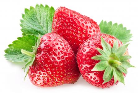 草莓，红色，明亮，成熟，好吃