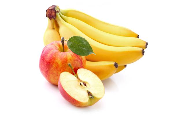 黄色,香蕉,水果,苹果,白色背景