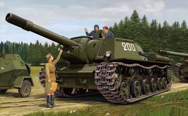 红军,突击炮,重型,苏-152,萨乌,图,苏联,第二世界,自行火炮