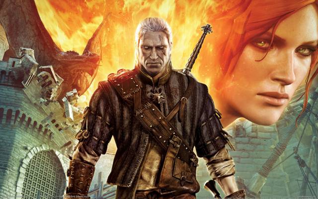 Rivia的Geralt,巫师,火,看,疤痕,Xbox 360,剑,巫师2：刺客...