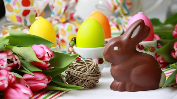 Wallpaper复活节,鸡蛋,假期,巧克力兔子