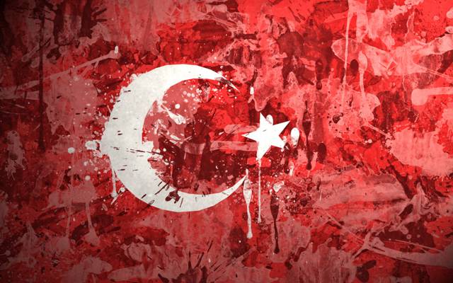共和国的土耳其共和国,土耳其共和国,油漆,土耳其,旗