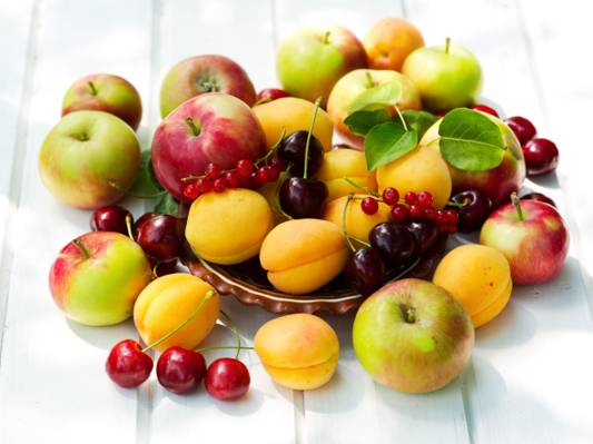水果,杏,樱桃,浆果,浆果,水果,黑醋栗,苹果