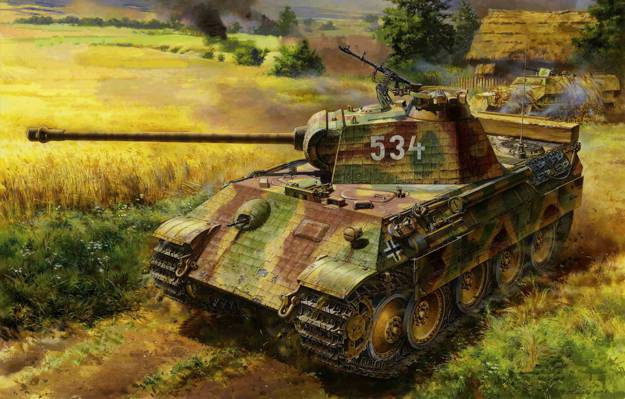 坦克武器,Ausf.A,德国,二战,绘画,Panzerkampfwagen V豹