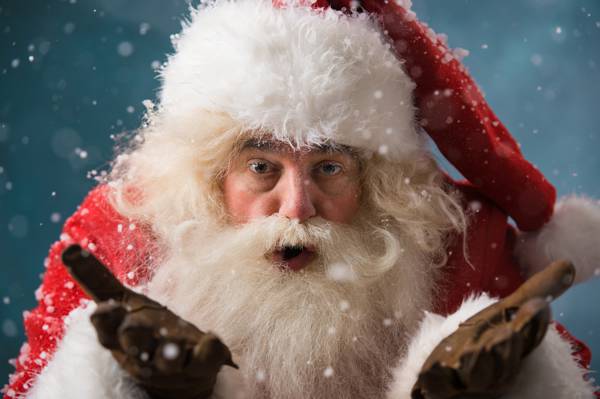 圣诞老人,手套,大衣,新年,圣诞老人,帽子,雪花,红色,手势,圣诞节,背景,假日,...