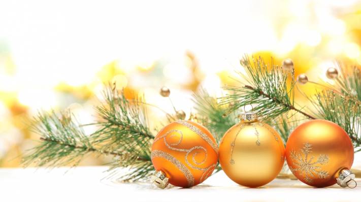 壁纸球,新年,分支,树,玩具,新年,圣诞节,树,黄金,圣诞节